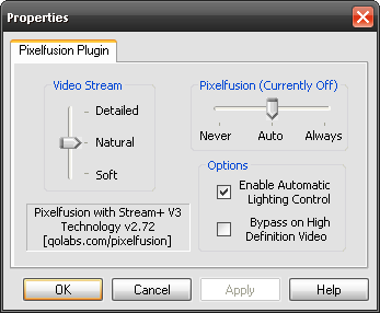 Pixelfusion for Windows Media Player screenshot Pixelfusion for Windows Media Player screenshot